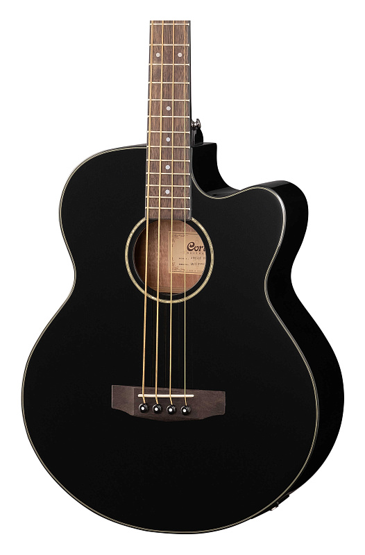 Фото Электроакустическая бас-гитара Cort Acoustic Bass Series AB850F-BK-BAG, чёрная