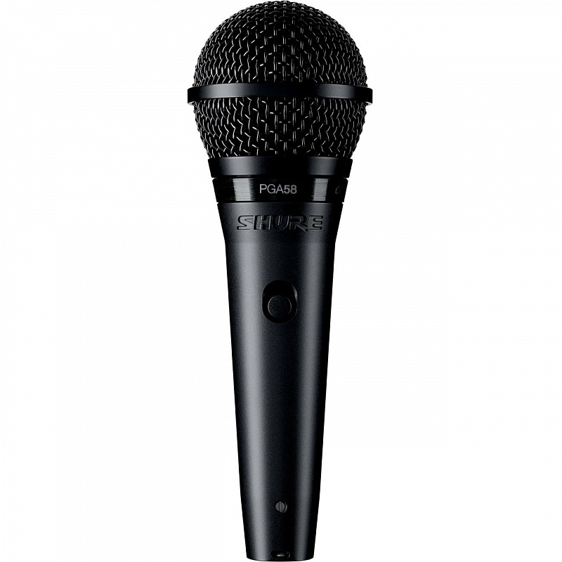 SHURE PGA58BTS кардиоидный вокальный микрофон c выключателем, с кабелем XLR -XLR и микрофонной стойкой в магазине Music-Hummer