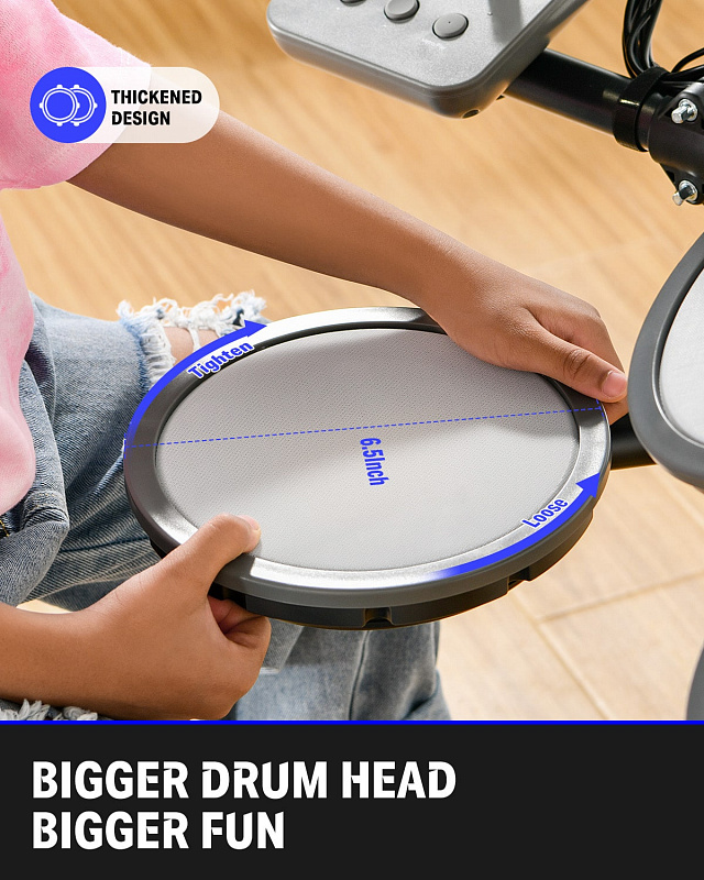 Электронная ударная установка DONNER DED-70 5 Drums 3 Cymbals в магазине Music-Hummer