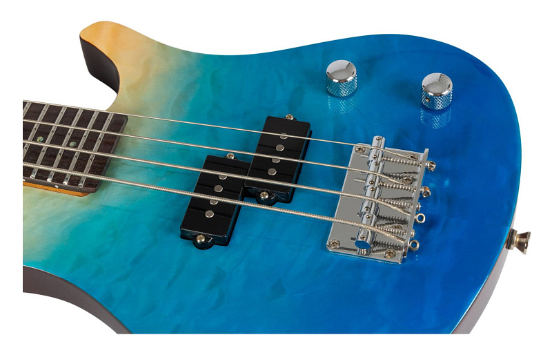 Фото Уменьшенная бас-гитара FLIGHT Mini Bass TBL, голубой