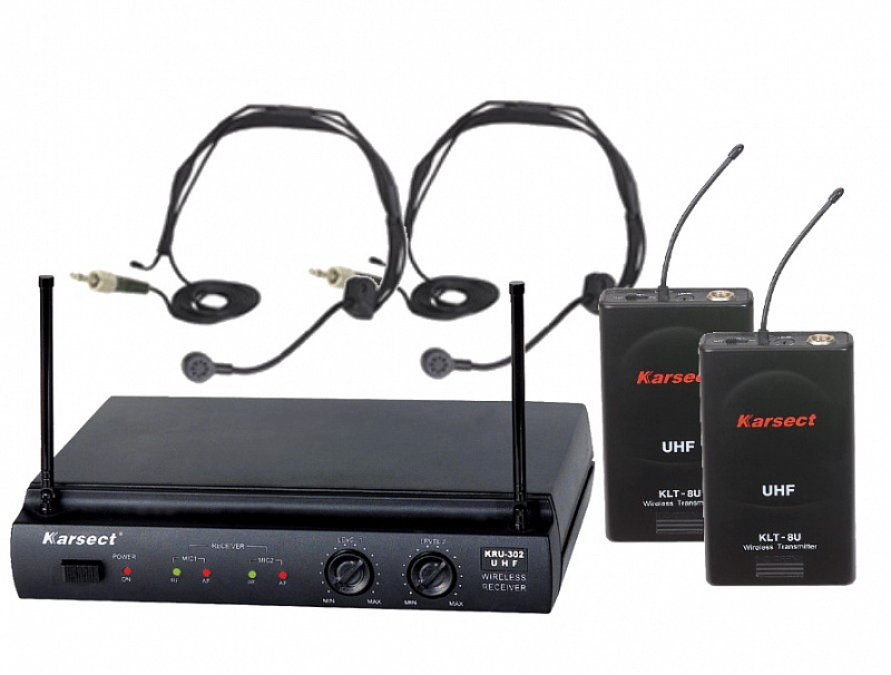 KARSECT KRU302/HT-2 Радиосистема с двумя головными микрофонами в магазине Music-Hummer