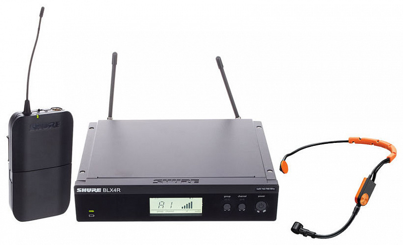SHURE BLX14RE/SM31 K3E 606-636 MHz радиосистема головная с микрофоном SM31FH. Кронштейны для крепления в рэк в комплекте в магазине Music-Hummer