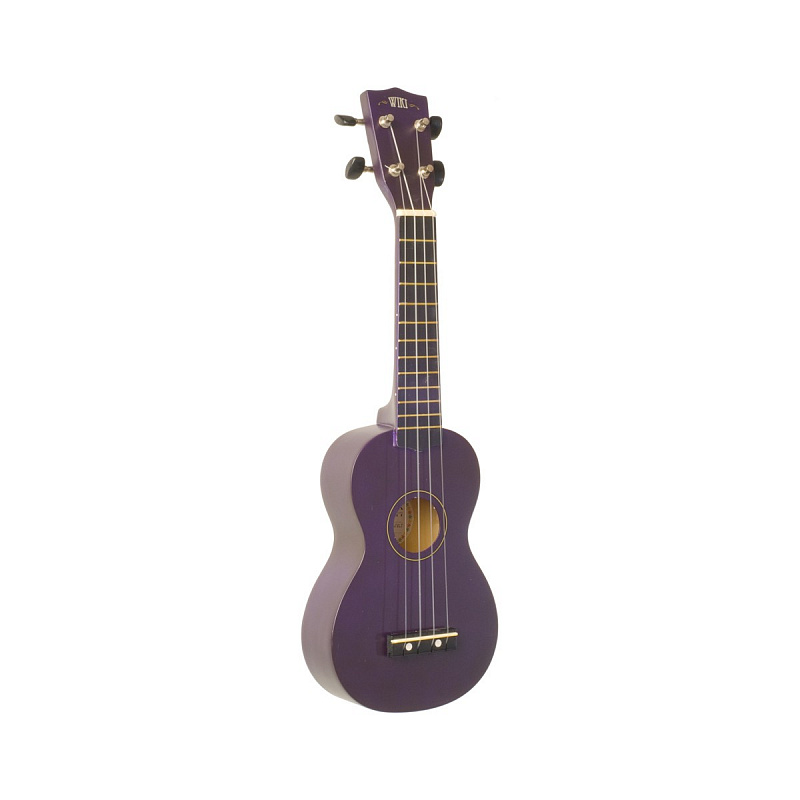 WIKI UK10S VLT - гитара укулеле сопрано клен, цвет фиолетовый матовый, чехол в комплекте в магазине Music-Hummer
