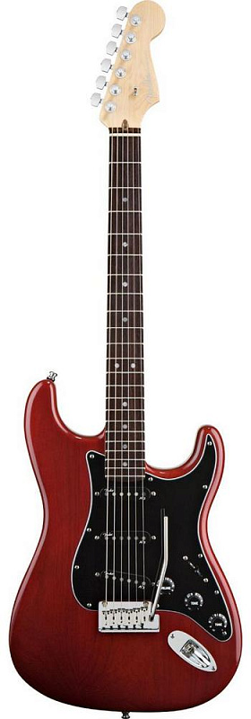 Фото Электрогитара FENDER AMERICAN STANDARD HAND STAINED ASH STRATOCASTER RW WINE RED
