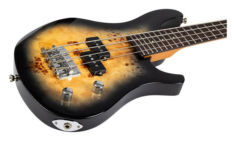 Фото Уменьшенная бас-гитара FLIGHT Mini Bass PBR, коричневый