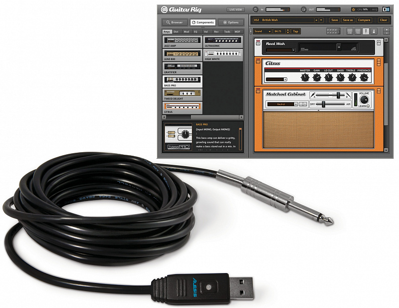 ALESIS Guitar Link Plus USB-кабель для гитары (1/4TS -&gt; USB) в магазине Music-Hummer