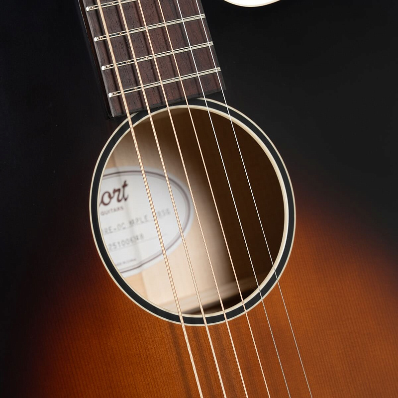 Фото Электроакустическая гитара Cort Core Series CORE-OC-Maple-W/B-BBSG, коричневый санберст
