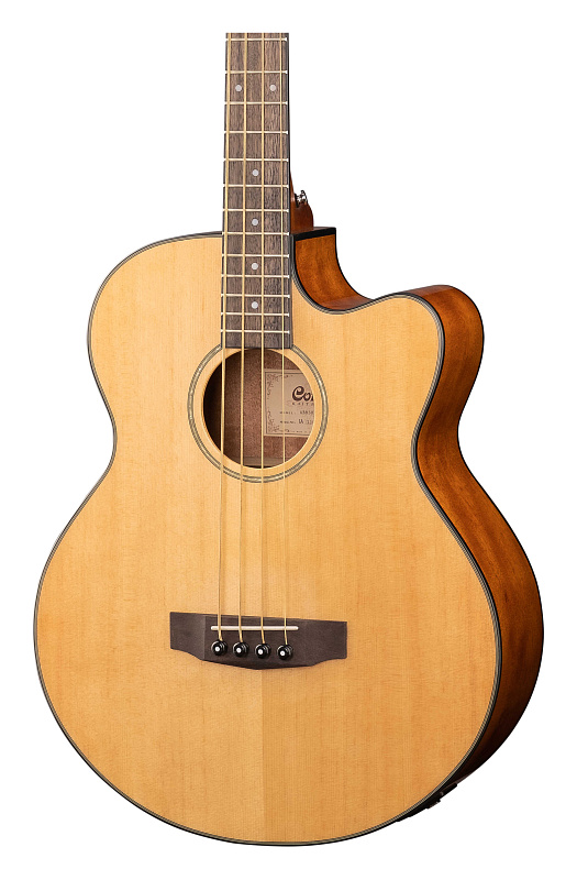 Фото Электроакустическая бас-гитара Cort AB850F-NAT-BAG Acoustic Bass Series, натуральный