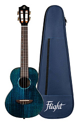 Укулеле тенор FLIGHT IRIS Tinta Tenor TDB, прозрачный синий