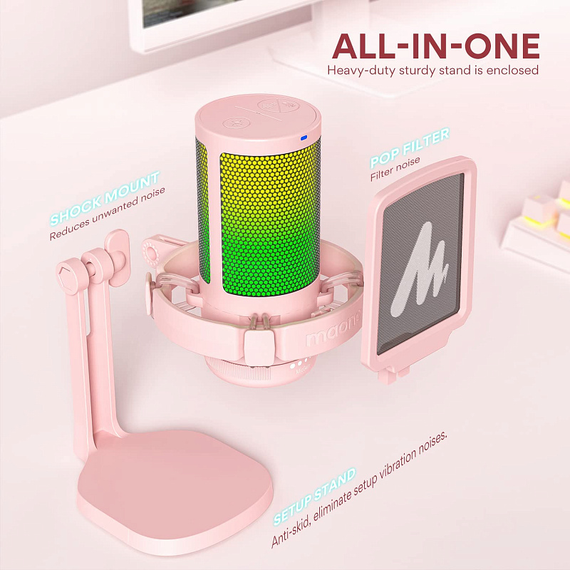 Фото Микрофон Maono DGM20 (pink)