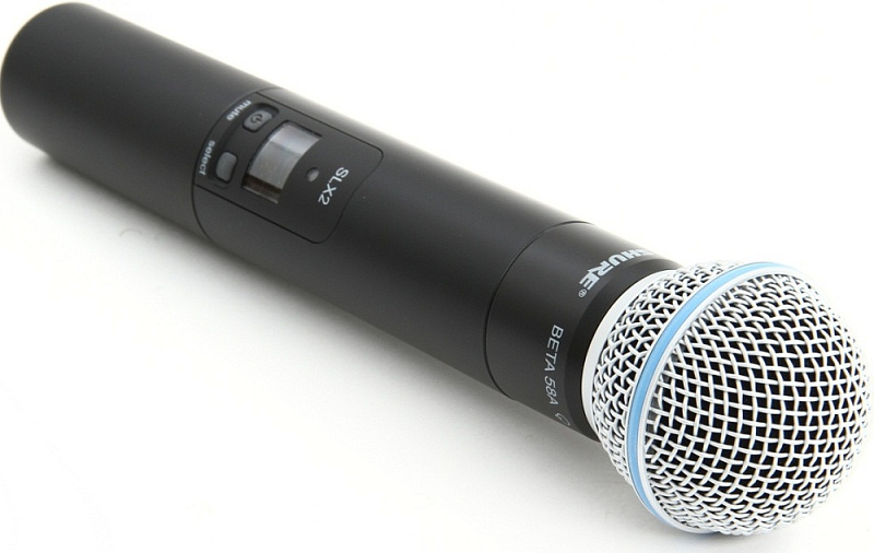 Фото SHURE SLX2/BETA58 L4E 638 - 662 MHz ручной передатчик с капсюлем динамического микрофона BETA 58 для беспроводной системы SLX