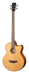 Электроакустическая бас-гитара Cort AB850F-NAT-BAG Acoustic Bass Series, натуральный