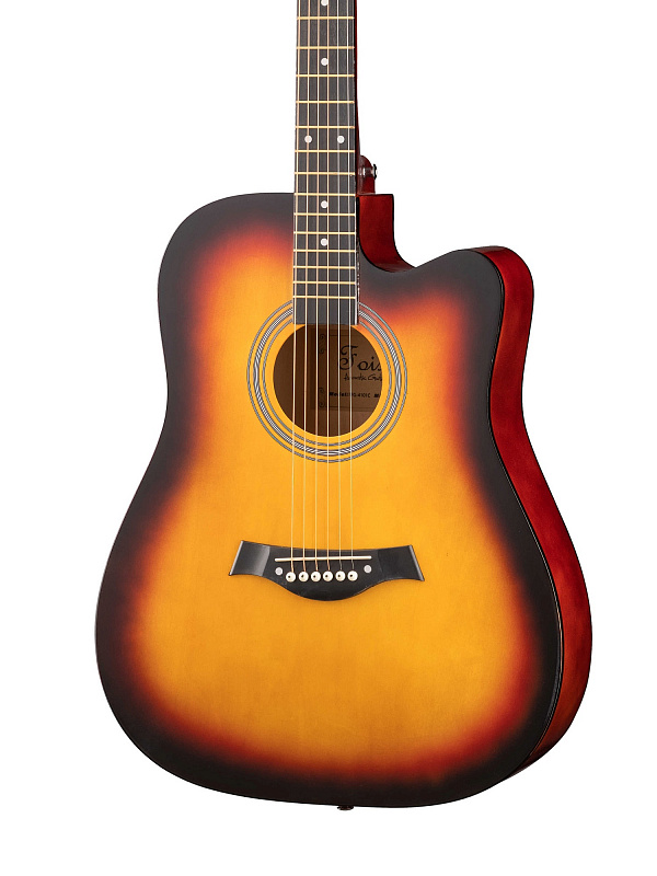 FFG-4101C-SB Акустическая гитара, с вырезом, санберст, Foix в магазине Music-Hummer