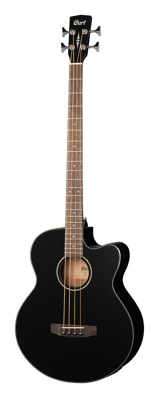 Фото Электроакустическая бас-гитара Cort Acoustic Bass Series AB850F-BK-BAG, чёрная