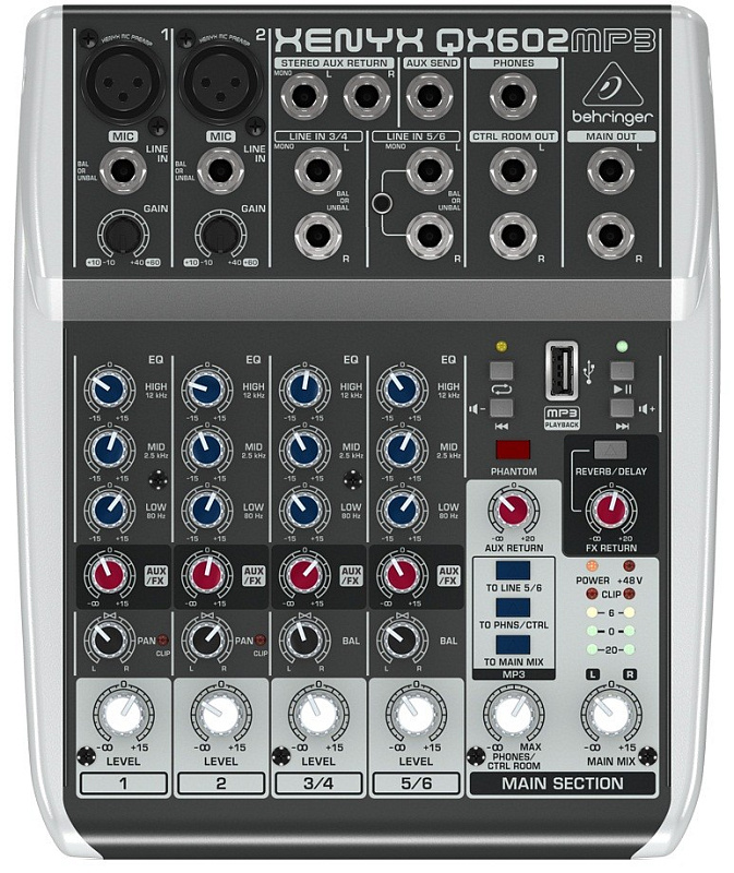 Фото Микшерный пульт Behringer QX602MP3