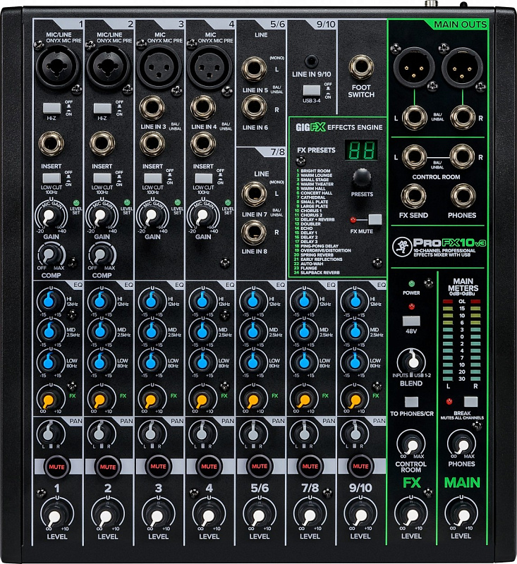 Фото Микшерный пульт Mackie ProFX10v3