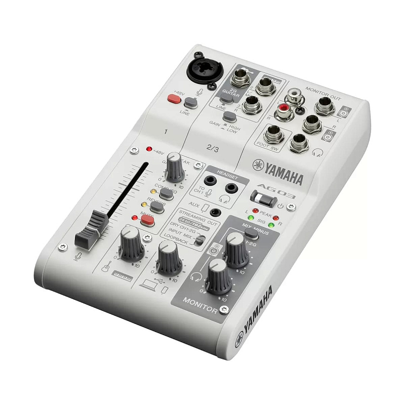 Фото 3-канальный микшер Yamaha AG03MK2 White