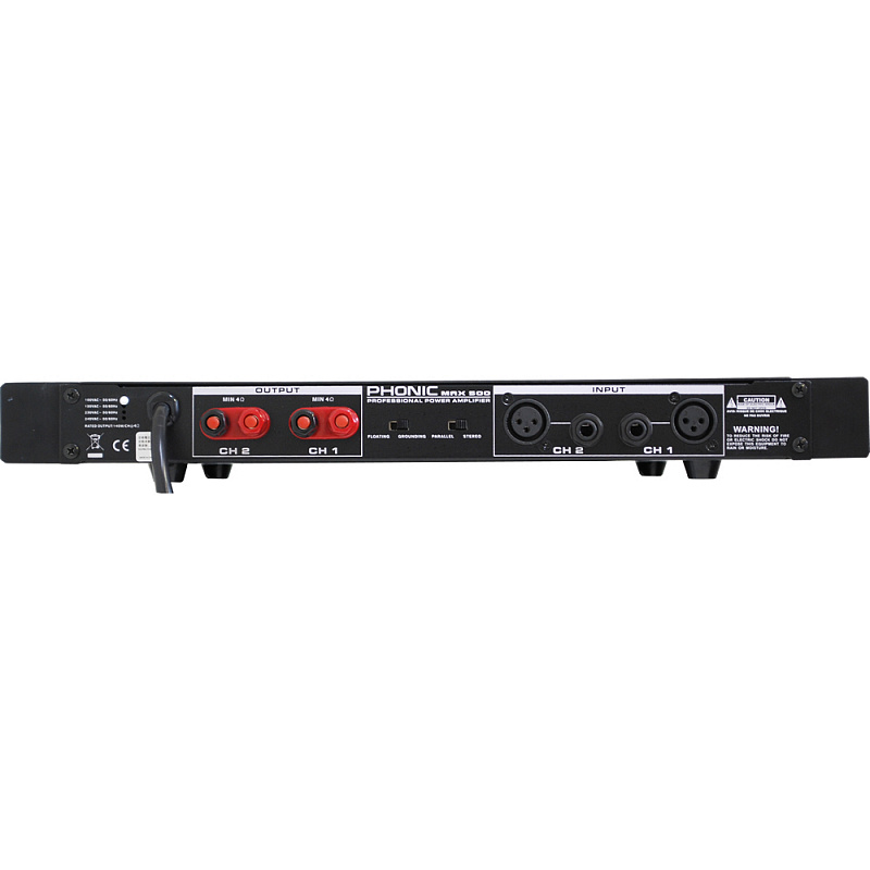 PHONIC MAX 500 V9 Усилитель мощности, Class H, 2 x 120 Вт / 4 Ом, 2 x 90 Вт / 8 Ом, защита, высота 1U. в магазине Music-Hummer