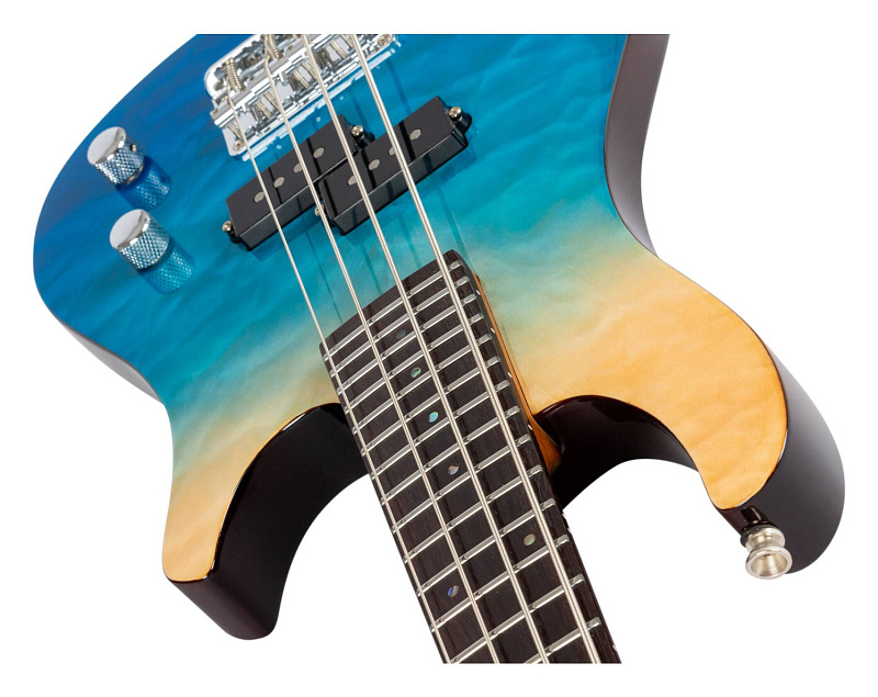 Фото Уменьшенная бас-гитара FLIGHT Mini Bass TBL, голубой