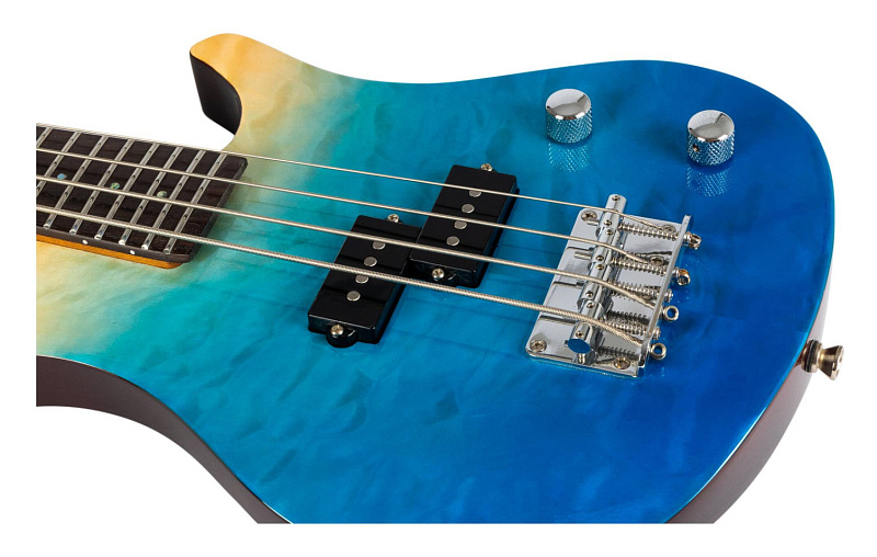 Фото Уменьшенная бас-гитара FLIGHT Mini Bass TBL, голубой