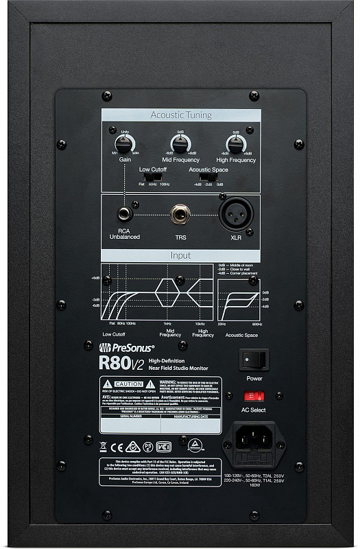 Активный студийный монитор PreSonus R80 v2  (bi-amp) в магазине Music-Hummer