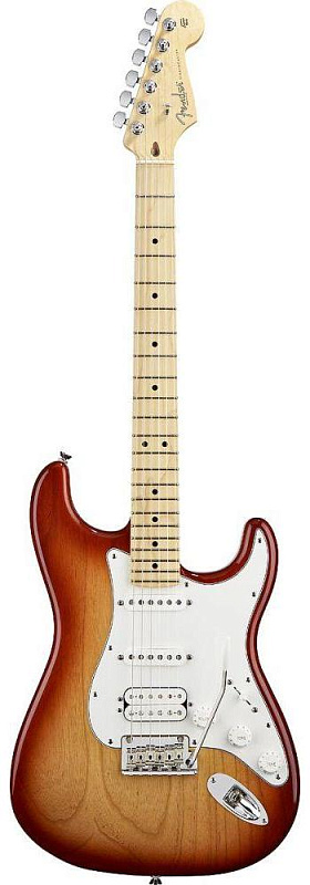 Фото Электрогитара FENDER AMERICAN STANDARD STRATOCASTER 2012 HSS MN SIENNA SUNBURST