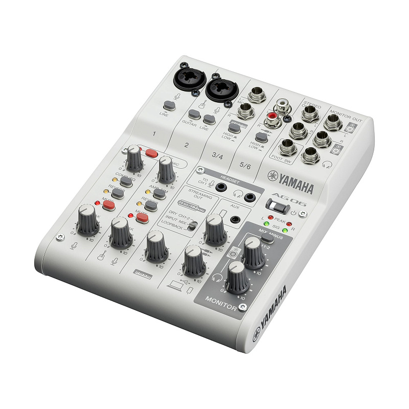 Фото 6-канальный микшер Yamaha AG06MK2 White