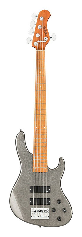 Фото Пятиструнная бас-гитара Sadowsky Modern 5 Roasted Maple SSMHP, серый металлик
