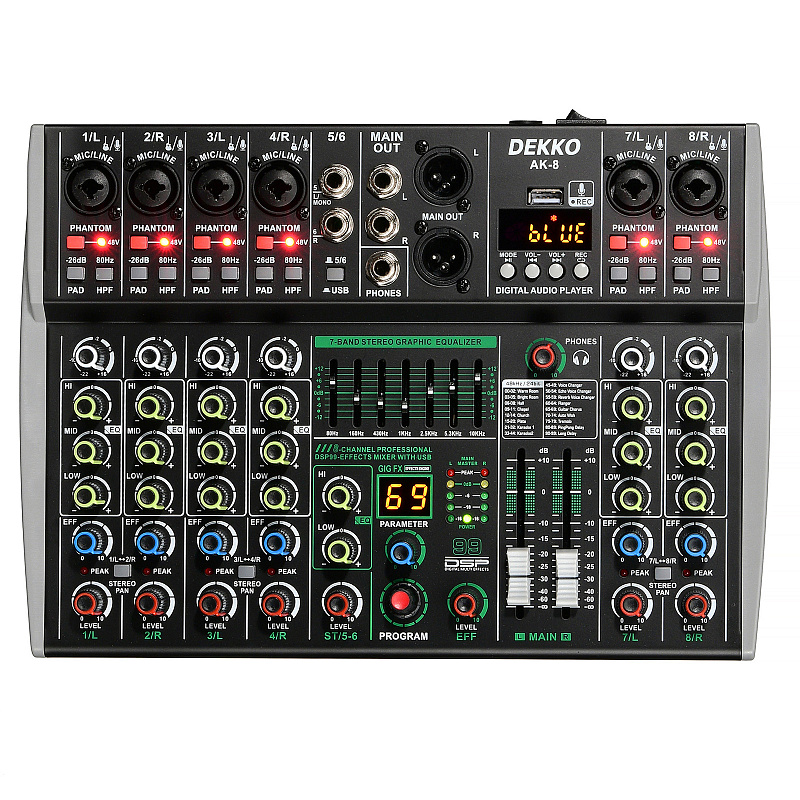 Фото Микшерный пульт DEKKO AK-8