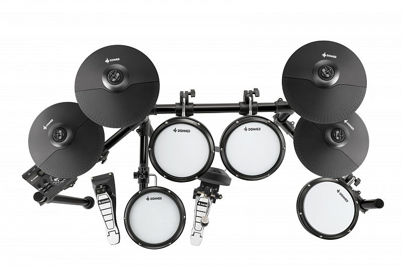 Электронная ударная установка DONNER DED-200 Electric Drum Set  5 Drums 4 Cymbals в магазине Music-Hummer