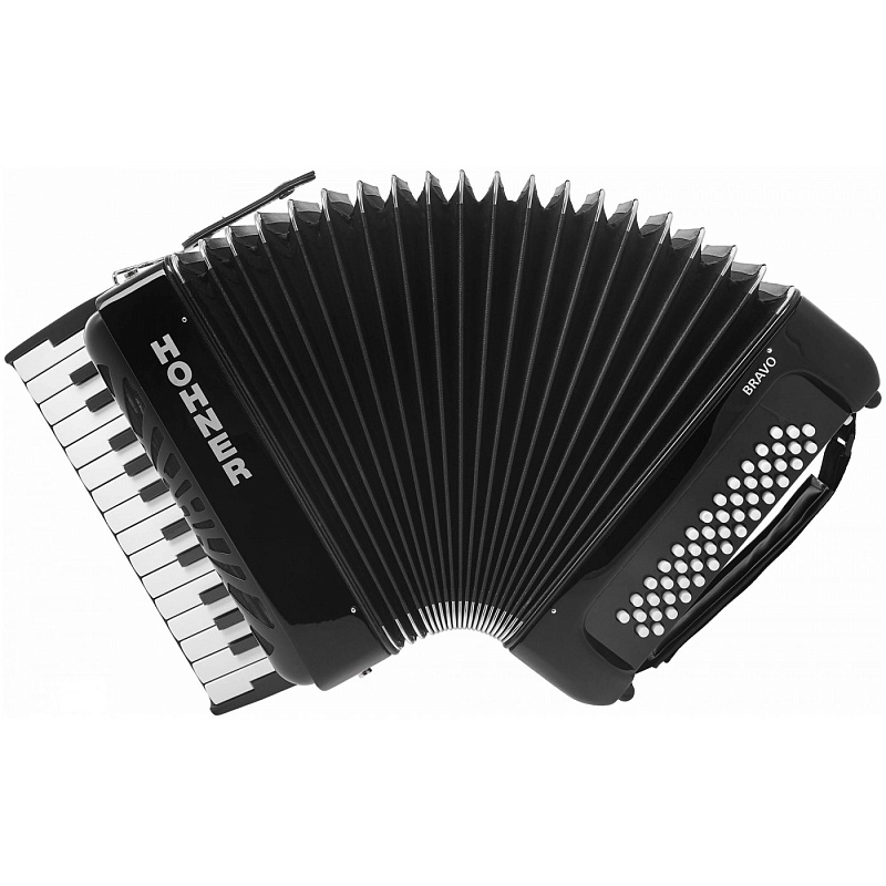Фото HOHNER Bravo I 49 F black - Аккордеон 1/2 Хонер