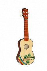 VESTON KUS 21 - укулеле, сопрано, цвет натурал, рисунок пальмы