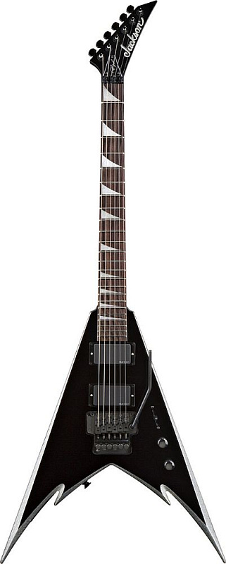 Фото Электрогитара JACKSON PDX DEMMELITION KING V Black with Silver Bevels