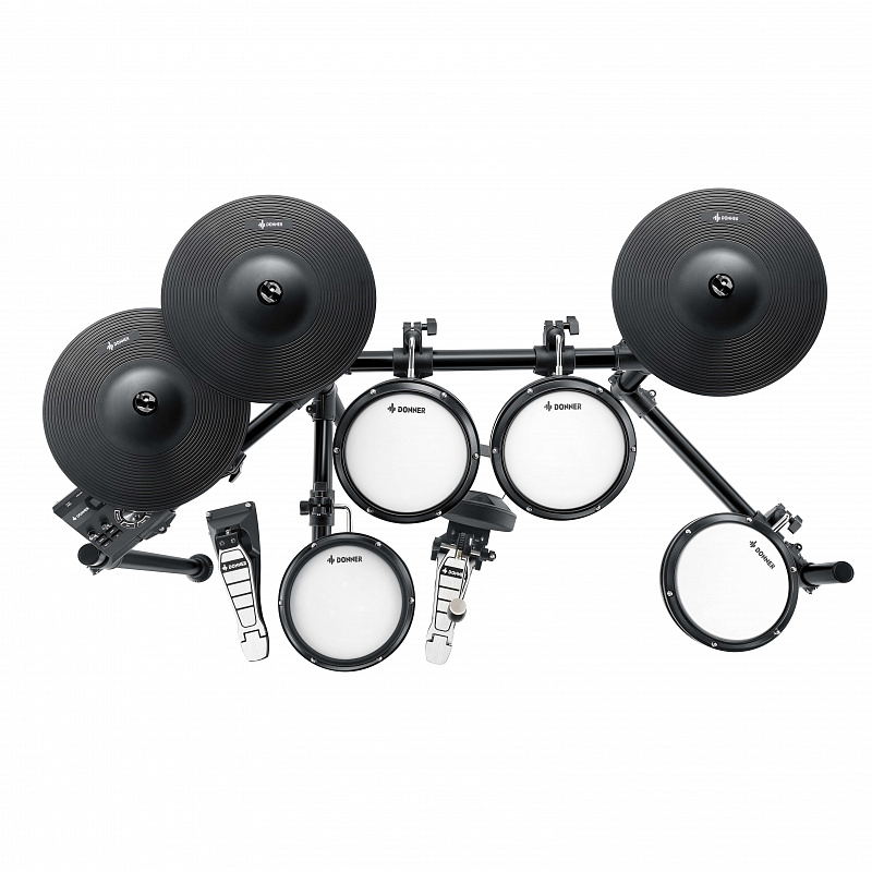Электронная ударная установка DONNER DED-200P Electric Drum Set 5 Drums 3 Cymbals в магазине Music-Hummer