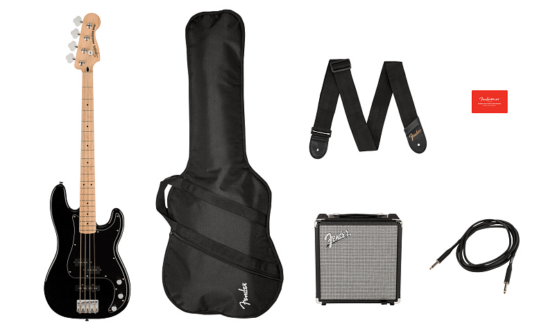 Фото Бас-гитара в комплекте FENDER SQUIER Affinity 2021 Precision Bass PJ Pack MN Black