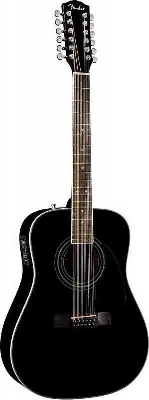 Акустическая гитара FENDER CD-160 SE-12 STRING BLACK в магазине Music-Hummer