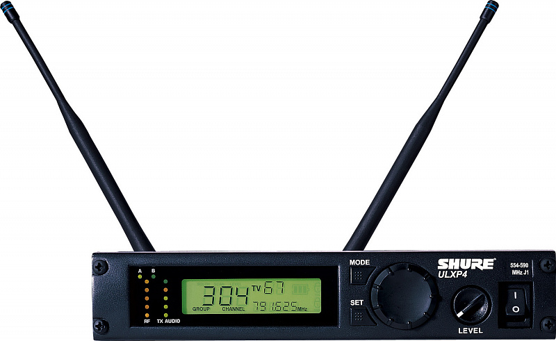 SHURE ULXP4E K2E 606 - 642 MHz двухантенный профессиональный приемник для радиосистем серии ULX в магазине Music-Hummer