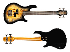 Уменьшенная бас-гитара FLIGHT Mini Bass PBR, коричневый