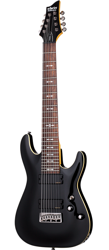 Фото Schecter OMEN 8 ACTIVE (Satin Black) 8-и струнная электрогитара