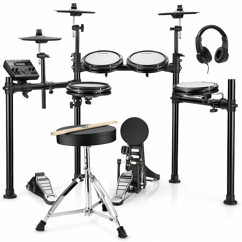 Электронная ударная установка DONNER DED-200 Electric Drum Set  5 Drums 3 Cymbals в магазине Music-Hummer