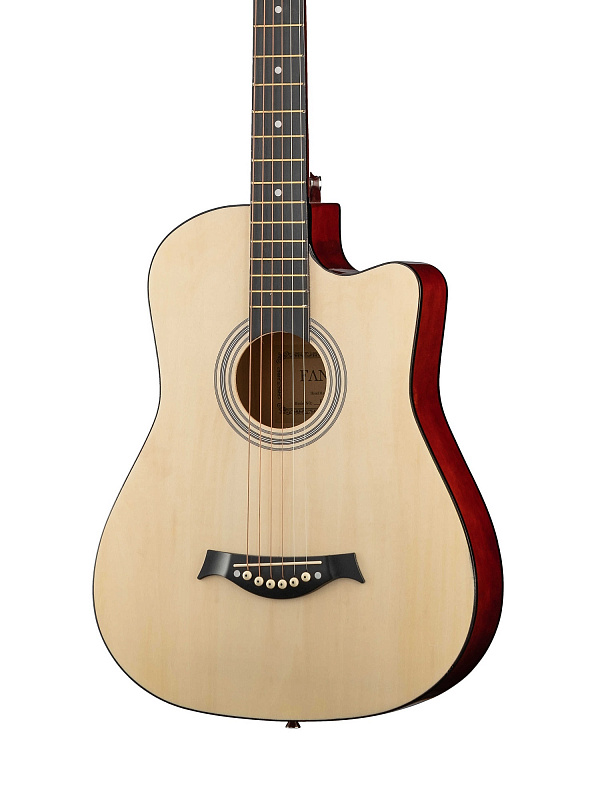 FT-D38-N Акустическая гитара, с вырезом, цвет натуральный, Fante в магазине Music-Hummer