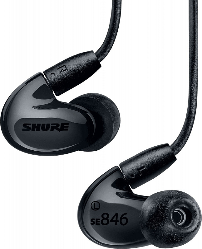 Shure SE846-K-EFS трехполосные ушные телефоны с четырьмя драйверами, цвет черный в магазине Music-Hummer