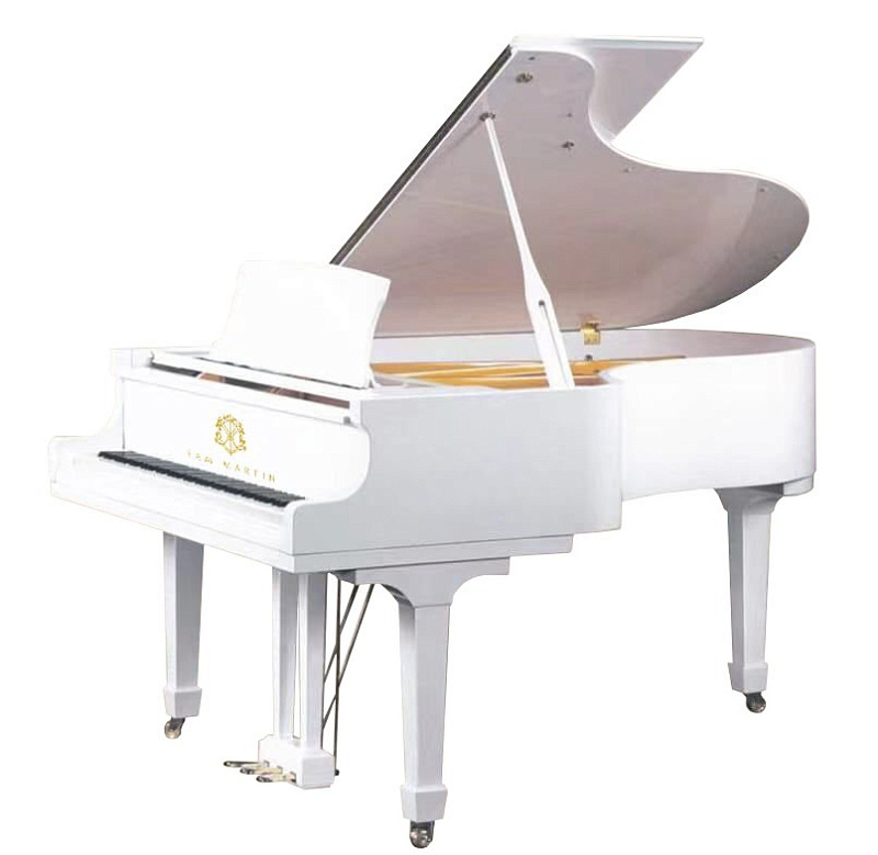 Фото Рояль акустический Sam Martin GP-186W, цвет белый