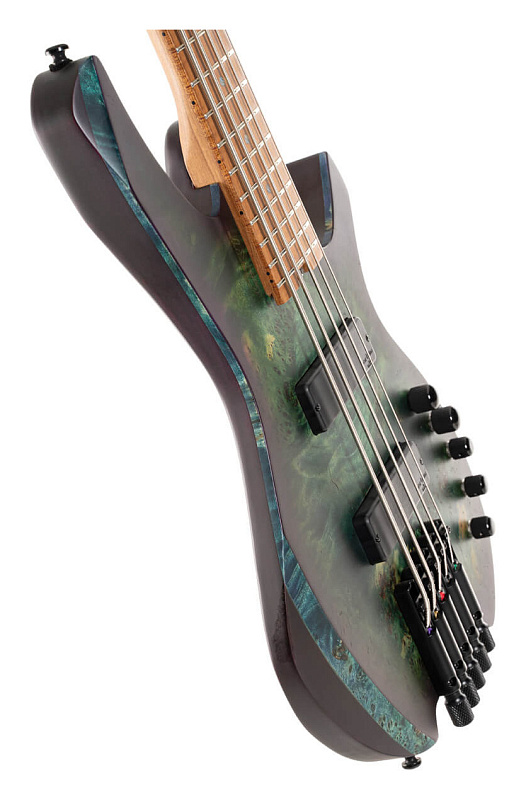 Фото Бас-гитара безголовая Cort Space5-WBAG-SDG Artisan Series, зелёная