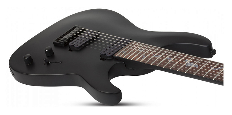 Фото Электрогитара Schecter DAMIEN-7 SBK, матовый чёрный