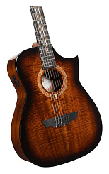 Электроакустическая гитара Cort LUXE-NYLON-II-WCASE-BKB Frank Gambale Series, коричнево-чёрный берст