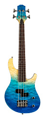 Уменьшенная бас-гитара FLIGHT Mini Bass TBL, голубой