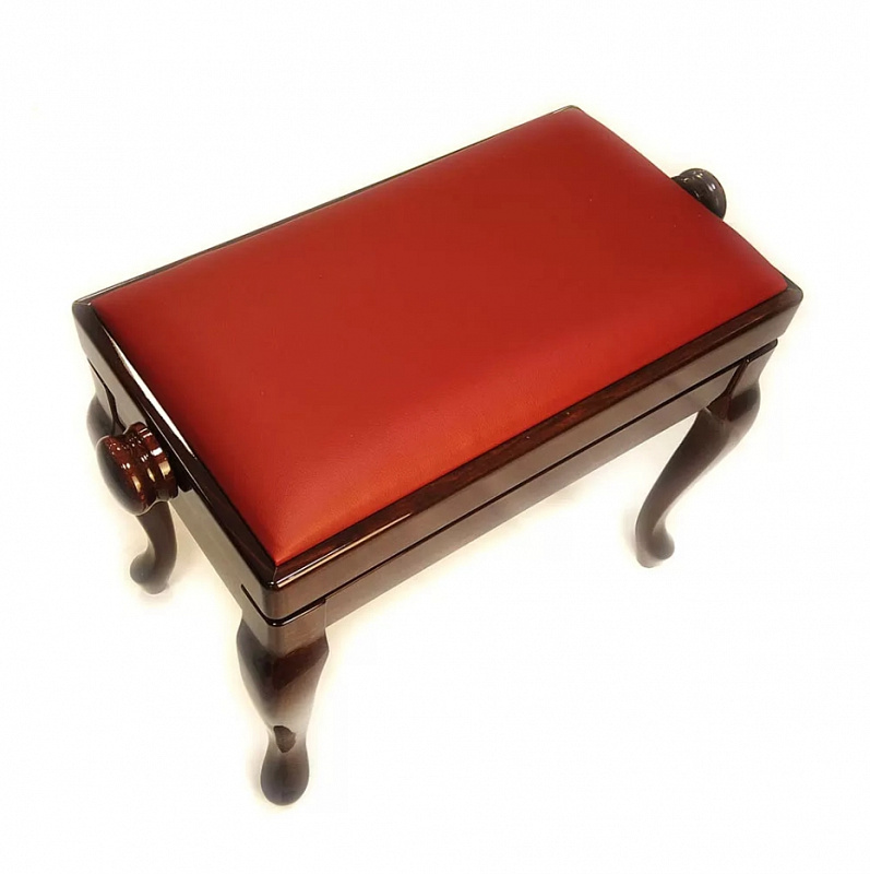 Банкетка для фортепиано Discacciati Chippendale красное дерево, полированная в магазине Music-Hummer