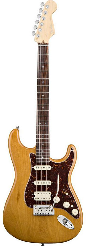 Фото Электрогитара FENDER AMERICAN DELUXE STRAT HSS RW Amber